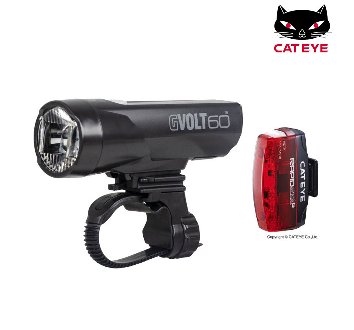 CATEYE GVolt 60 + Micro G Beleuchtungskit - Premium Bikeshop