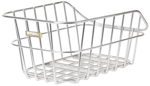 BASIL Cento Aluminium Korb silber hinten