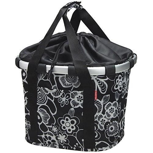 Vorderradkorb KLICK-FIX BIKE BASKET fleur-schwarz - DEV Premium Bikeshop