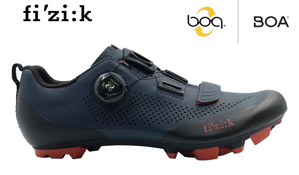 FIZIK Terra X5 MTB Schuhe dark blue / brick red - Premium Bikeshop
