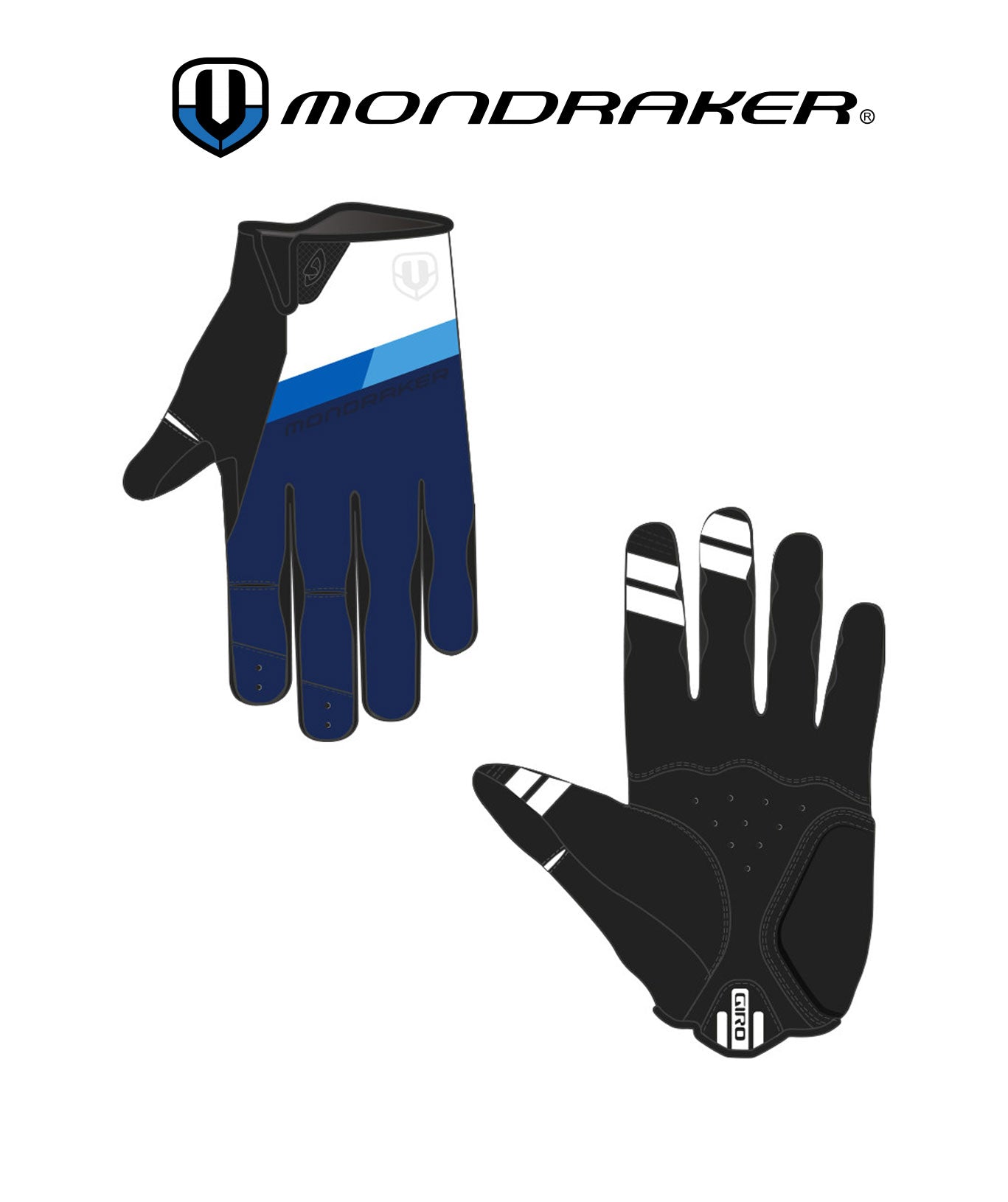 MONDRAKER GLOVES DND BY GIRO BLUE-WHITE - Premium Bikeshop