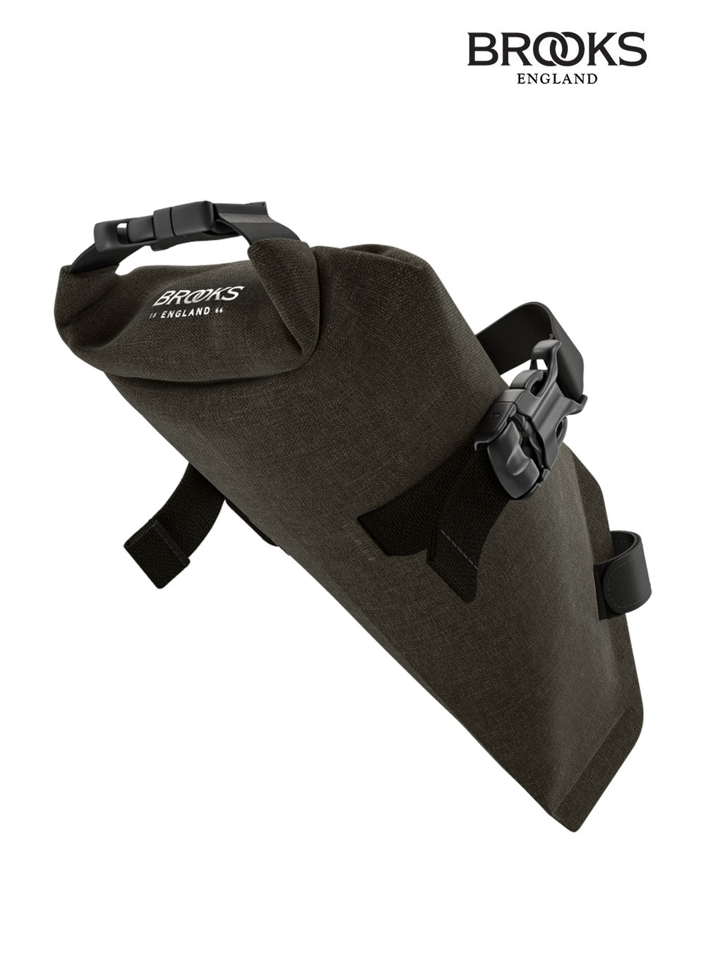 BROOKS Scape Saddle Roll Bag - mud green - Premium Bikeshop