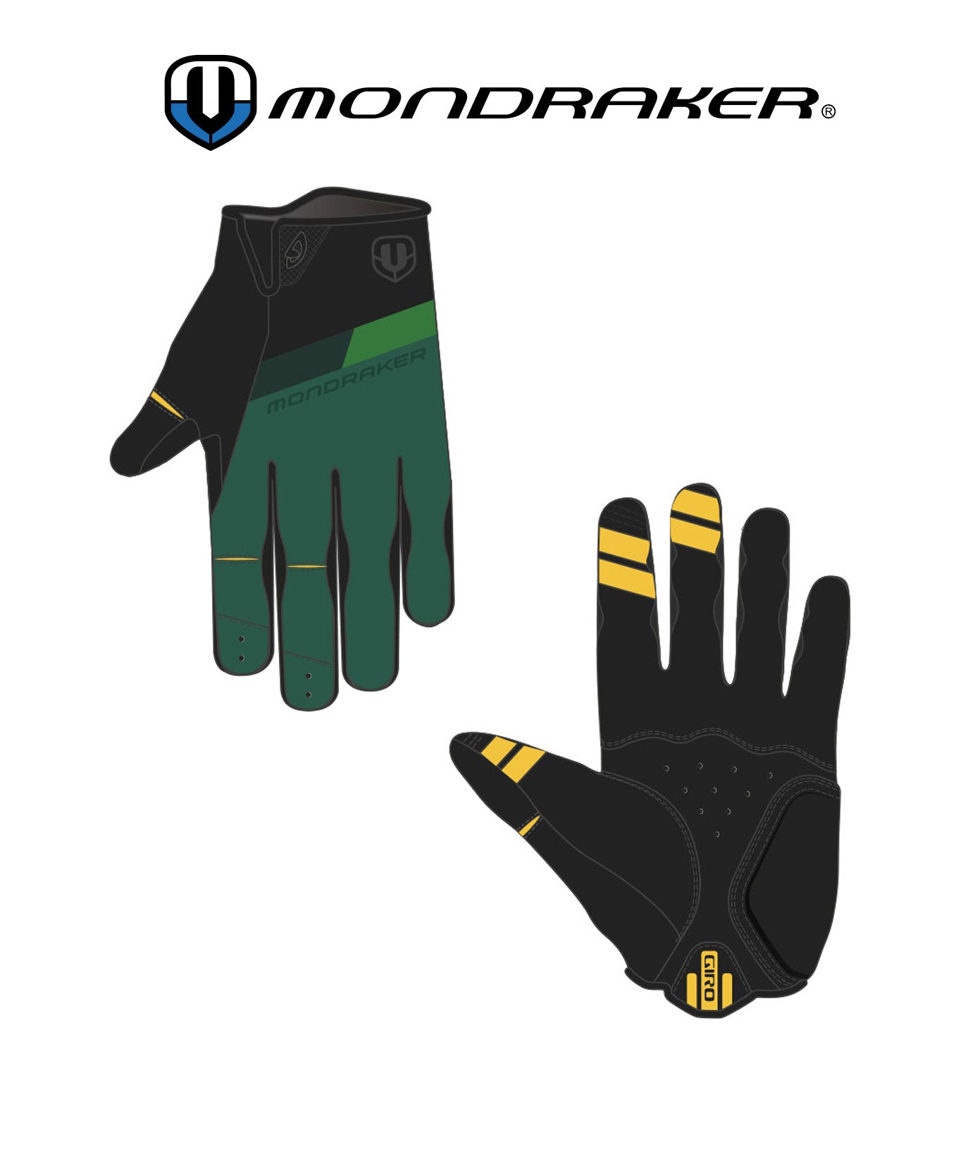 MONDRAKER GLOVES DND BY GIRO GREEN - Premium Bikeshop