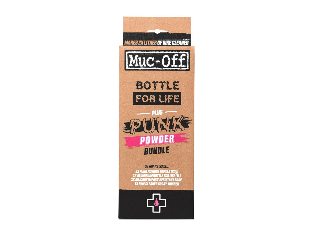 MUC-OFF Bottle For Life Bundle + 4 Pack Punk Powder - Premium Bikeshop