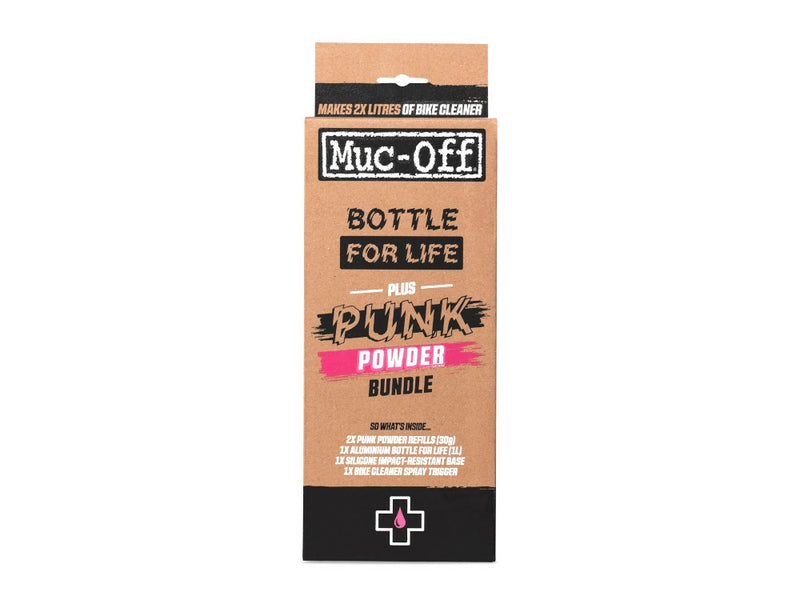 MUC-OFF Bottle For Life Bundle + 4 Pack Punk Powder - Premium Bikeshop