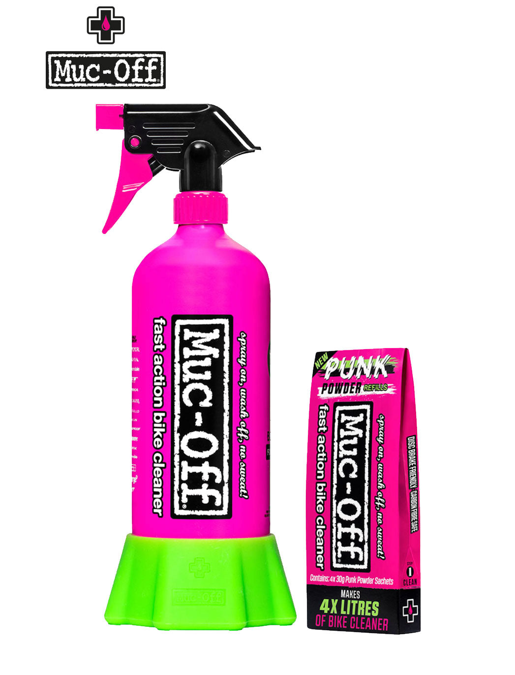 MUC-OFF Bottle For Life Bundle + 4 Pack Punk Powder - Premium Bikeshop