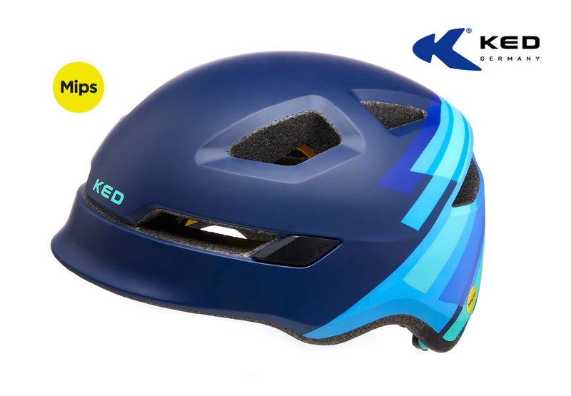 KED POP Kinderhelm blue - Premium Bikeshop