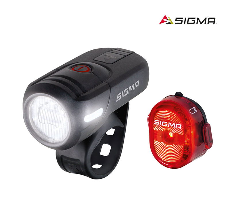 SIGMA AURA 45 USB LED Frontleuchte | NUGGET II Rücklicht Beleuchtungsset - Premium Bikeshop