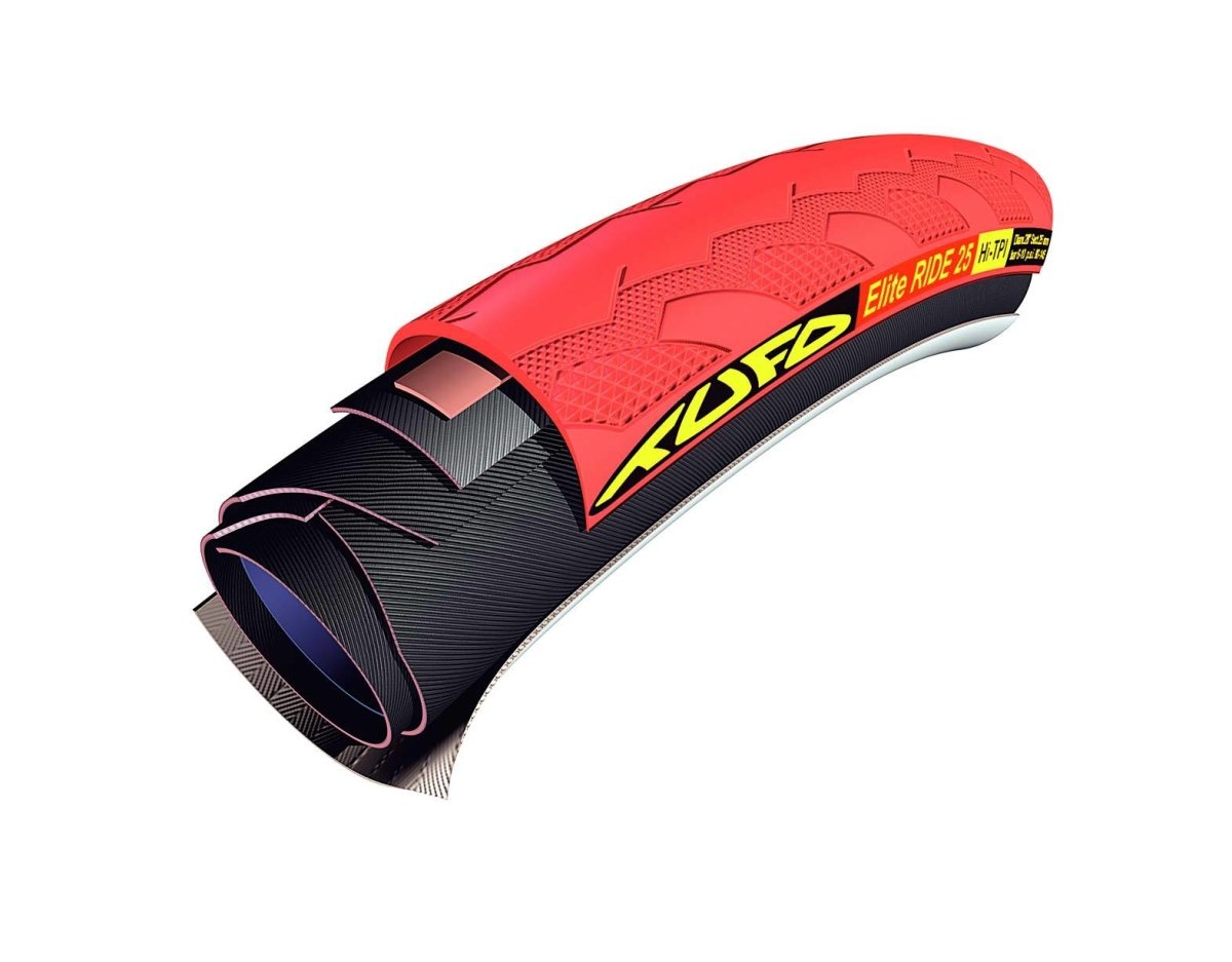 TUFO ELITE RIDE 23 rot-schwarz Schlauchreifen Straße - DEV Premium Bikeshop