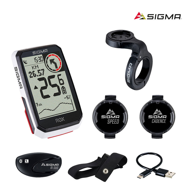 SIGMA ROX 4.0 GPS white, Sensor Set - Premium Bikeshop