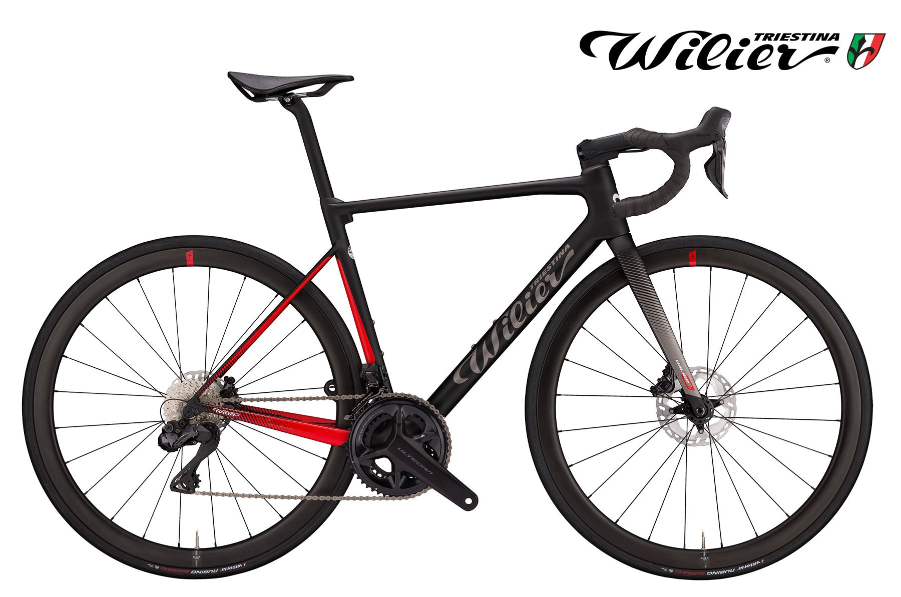 Wilier 0 SL Disc 105 DI2 NDR38 Black Red - Premium Bikeshop